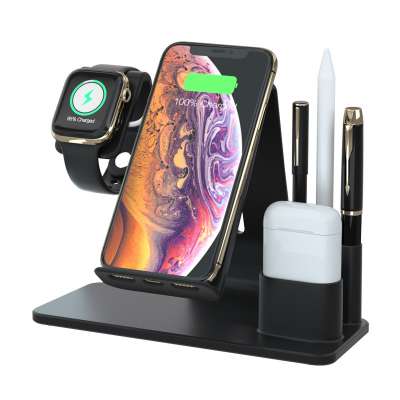 10W 3 in 1 QI Fast Wireless Phone Cordless Charger Dock Station for Apple Watch for iphone xs xr xsmax for Apple air pod