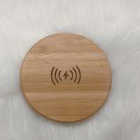 Wood 10W Qi Mobile Phone Wireless Fast Charger Stand