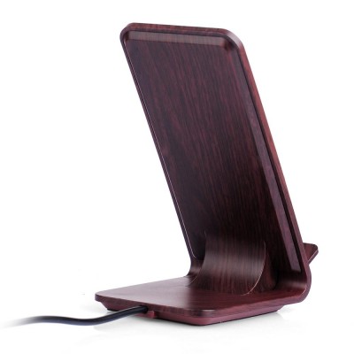 Wood Stand Wireless Charger for Cell Phone with QI Standard