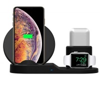 Multifunction Qi 3in1 Wireless Charger Fast Charging Wireless Charger 3in1 for i Phone Watch 1 2 3 4 for air pod